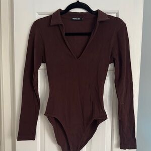 Nasty Gal Women's Brown Bodysuit Top